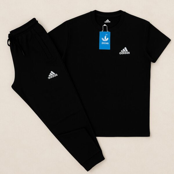 Black Adidas Tracksuit Set