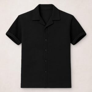 Black Textured Shirt