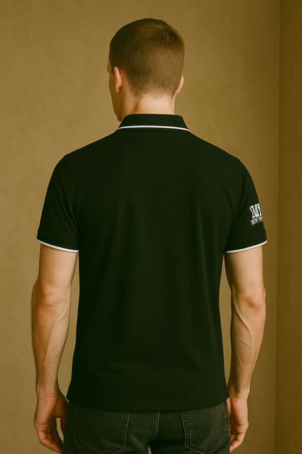 CULTURE Logo Polo Shirt – Slim Fit Black Tee - Image 2