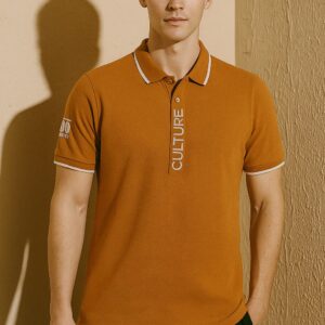 Men's CULTURE Polo Shirt – Orange Slim Fit