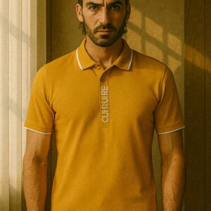 Men’s Mustard CULTURE Polo – Half Sleeves