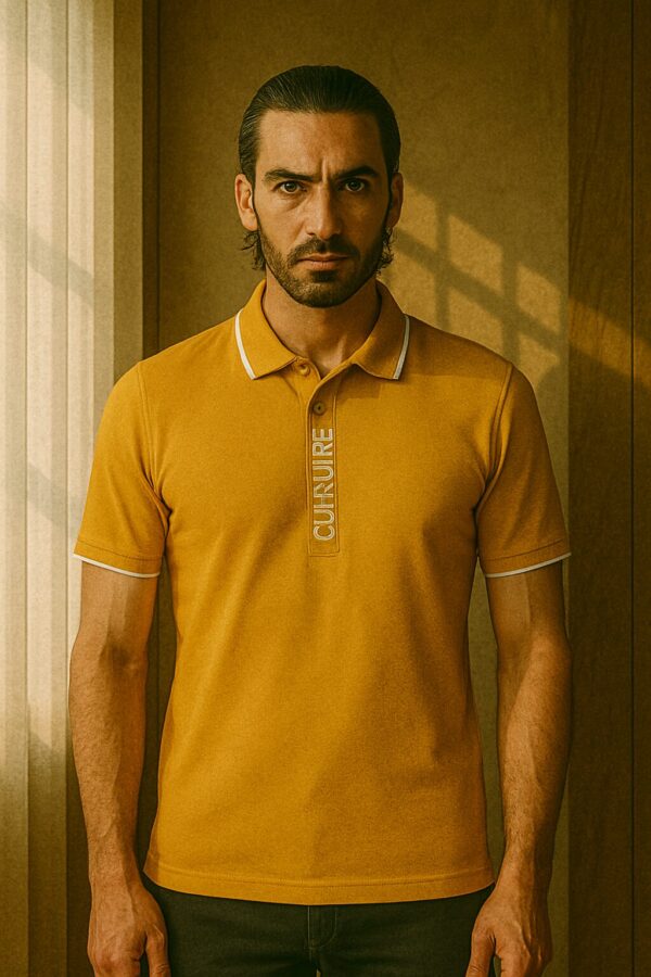 Men’s Mustard CULTURE Polo – Half Sleeves